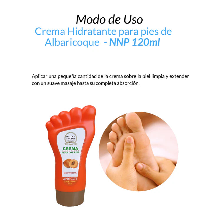 Crema Hidratante para pies de Albaricoqu