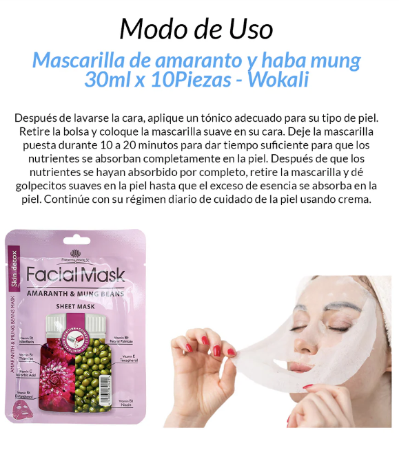 Mascarilla de amaranto y haba mung 30ml